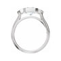 Sapphire Row Lab-Grown Emerald-Cut Diamond Bezel-Set Three-Stone Engagement Ring - 14K White Gold (view 2)