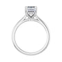 Sapphire Row Lab-Grown Emerald-Cut Diamond Cathedral Claw-Prong Hidden Halo-Style Engagement Ring - 14K White Gold, 1 3/4 ctw (view 2)