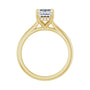 Sapphire Row Lab-Grown Emerald-Cut Diamond Cathedral Claw-Prong Hidden Halo-Style Engagement Ring - 14K Yellow Gold, 1 3/4 ctw (view 2)