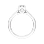 Sapphire Row Lab-Grown Emerald-Cut Diamond Cathedral Claw-Prong Solitaire Engagement Ring - Platinum, 1 ctw (view 2)