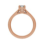 Sapphire Row Lab-Grown Emerald-Cut Diamond Cathedral Claw-Prong Solitaire Engagement Ring - 14K Rose Gold, 1 ctw (view 2)