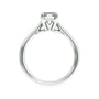 Sapphire Row Lab-Grown Emerald-Cut Diamond Cathedral Claw-Prong Solitaire Engagement Ring - 14K White Gold, 2 ctw (view 2)