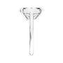Sapphire Row Lab-Grown Emerald-Cut Diamond Cathedral Claw-Prong Solitaire Engagement Ring - 14K White Gold, 3 ctw (view 4)