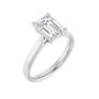 Sapphire Row Lab-Grown Emerald-Cut Diamond Cathedral Solitaire Engagement Ring - 14K White Gold, 1 3/4 ctw