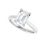 Sapphire Row Lab-Grown Emerald-Cut Diamond Cathedral Solitaire Engagement Ring - 14K White Gold, 1 3/4 ctw (view 5)