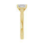 Sapphire Row Lab-Grown Emerald-Cut Diamond Cathedral Solitaire Engagement Ring - 14K Yellow Gold, 1 1/8 ctw (view 4)
