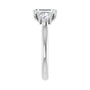 Sapphire Row Lab-Grown Emerald-Cut Diamond Cathedral Three-Stone Engagement Ring - 14K White Gold, 2 3/8 ctw (view 4)
