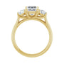 Sapphire Row Lab-Grown Emerald-Cut Diamond Cathedral Three-Stone Engagement Ring - 14K Yellow Gold, 2 3/8 ctw (view 2)