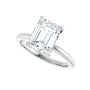 Sapphire Row Lab-Grown Emerald-Cut Diamond Claw-Prong Engagement Ring - 14K White Gold, 2 1/2 ctw (view 5)