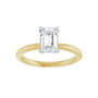 Sapphire Row Lab-Grown Emerald-Cut Diamond Claw-Prong Engagement Ring - 14K Yellow & White Gold, 1 1/4 ctw (view 3)