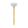 Sapphire Row Lab-Grown Emerald-Cut Diamond Claw-Prong Engagement Ring - 14K Yellow & White Gold, 1 1/4 ctw (view 4)