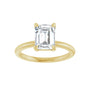 Sapphire Row Lab-Grown Emerald-Cut Diamond Claw-Prong Engagement Ring - 14K Yellow Gold, 1 3/4 ctw (view 3)