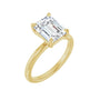 Sapphire Row Lab-Grown Emerald-Cut Diamond Claw-Prong Engagement Ring - 14K Yellow Gold, 2 1/2 ctw