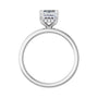 Sapphire Row Lab-Grown Emerald-Cut Diamond Claw-Prong Hidden Halo-Style Engagement Ring - 14K White Gold, 1 3/4 ctw (view 2)