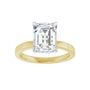 Sapphire Row Lab-Grown Emerald-Cut Diamond Claw-Prong Hidden Halo-Style Engagement Ring - 14K Yellow & White Gold, 2 5/8 ctw (view 3)