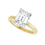 Sapphire Row Lab-Grown Emerald-Cut Diamond Claw-Prong Hidden Halo-Style Engagement Ring - 14K Yellow & White Gold, 2 5/8 ctw (view 5)