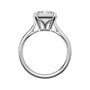 Sapphire Row Lab-Grown Emerald-Cut Diamond Claw-Prong Solitaire Bezel-Style Engagement Ring - 14K White Gold (view 2)