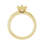 Sapphire Row Lab-Grown Emerald-Cut Diamond Compass-Set Claw-Prong Solitaire Engagement Ring - 14K Yellow Gold (view 2)