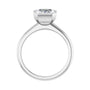 Sapphire Row Lab-Grown Emerald-Cut Diamond Half-Bezel Engagement Ring - 14K White Gold, 2 1/2 ctw (view 2)