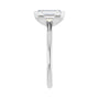 Sapphire Row Lab-Grown Emerald-Cut Diamond Half-Bezel Engagement Ring - 14K White Gold, 2 1/2 ctw (view 4)