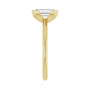 Sapphire Row Lab-Grown Emerald-Cut Diamond Half-Bezel Engagement Ring - 14K Yellow Gold, 1 3/4 ctw (view 4)
