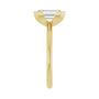 Sapphire Row Lab-Grown Emerald-Cut Diamond Half-Bezel Engagement Ring - 14K Yellow Gold, 2 1/2 ctw (view 4)