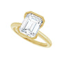 Sapphire Row Lab-Grown Emerald-Cut Diamond Half-Bezel Engagement Ring - 14K Yellow Gold, 2 1/2 ctw (view 5)