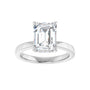 Sapphire Row Lab-Grown Emerald-Cut Diamond Hidden Halo-Style Engagement Ring - 14K White Gold, 2 9/10 ctw (view 3)