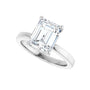 Sapphire Row Lab-Grown Emerald-Cut Diamond Hidden Halo-Style Engagement Ring - 14K White Gold, 2 9/10 ctw (view 5)