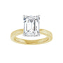 Sapphire Row Lab-Grown Emerald-Cut Diamond Hidden Halo-Style Engagement Ring - 14K Yellow & White Gold, 2 9/10 ctw (view 3)