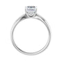 Sapphire Row Lab-Grown Emerald-Cut Diamond Low-Profile Solitaire Engagement Ring - 14K White Gold, 1 3/4 ctw (view 2)