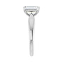 Sapphire Row Lab-Grown Emerald-Cut Diamond Low-Profile Solitaire Engagement Ring - 14K White Gold, 1 3/4 ctw (view 4)