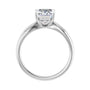 Sapphire Row Lab-Grown Emerald-Cut Diamond Low-Profile Solitaire Engagement Ring - 14K White Gold, 2 1/2 ctw (view 2)