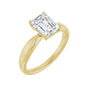 Sapphire Row Lab-Grown Emerald-Cut Diamond Low-Profile Solitaire Engagement Ring - 14K Yellow Gold, 1 3/4 ctw