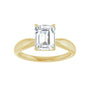 Sapphire Row Lab-Grown Emerald-Cut Diamond Low-Profile Solitaire Engagement Ring - 14K Yellow Gold, 1 3/4 ctw (view 3)