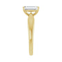 Sapphire Row Lab-Grown Emerald-Cut Diamond Low-Profile Solitaire Engagement Ring - 14K Yellow Gold, 1 3/4 ctw (view 4)