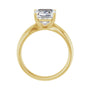 Sapphire Row Lab-Grown Emerald-Cut Diamond Low-Profile Solitaire Engagement Ring - 14K Yellow Gold, 3 3/4 ctw (view 2)