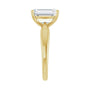 Sapphire Row Lab-Grown Emerald-Cut Diamond Low-Profile Solitaire Engagement Ring - 14K Yellow Gold, 3 3/4 ctw (view 4)