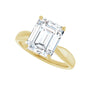 Sapphire Row Lab-Grown Emerald-Cut Diamond Low-Profile Solitaire Engagement Ring - 14K Yellow Gold, 3 3/4 ctw (view 5)