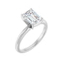 Sapphire Row Lab-Grown Emerald-Cut Diamond Solitaire Engagement Ring - 14K White Gold, 1 3/4 ctw