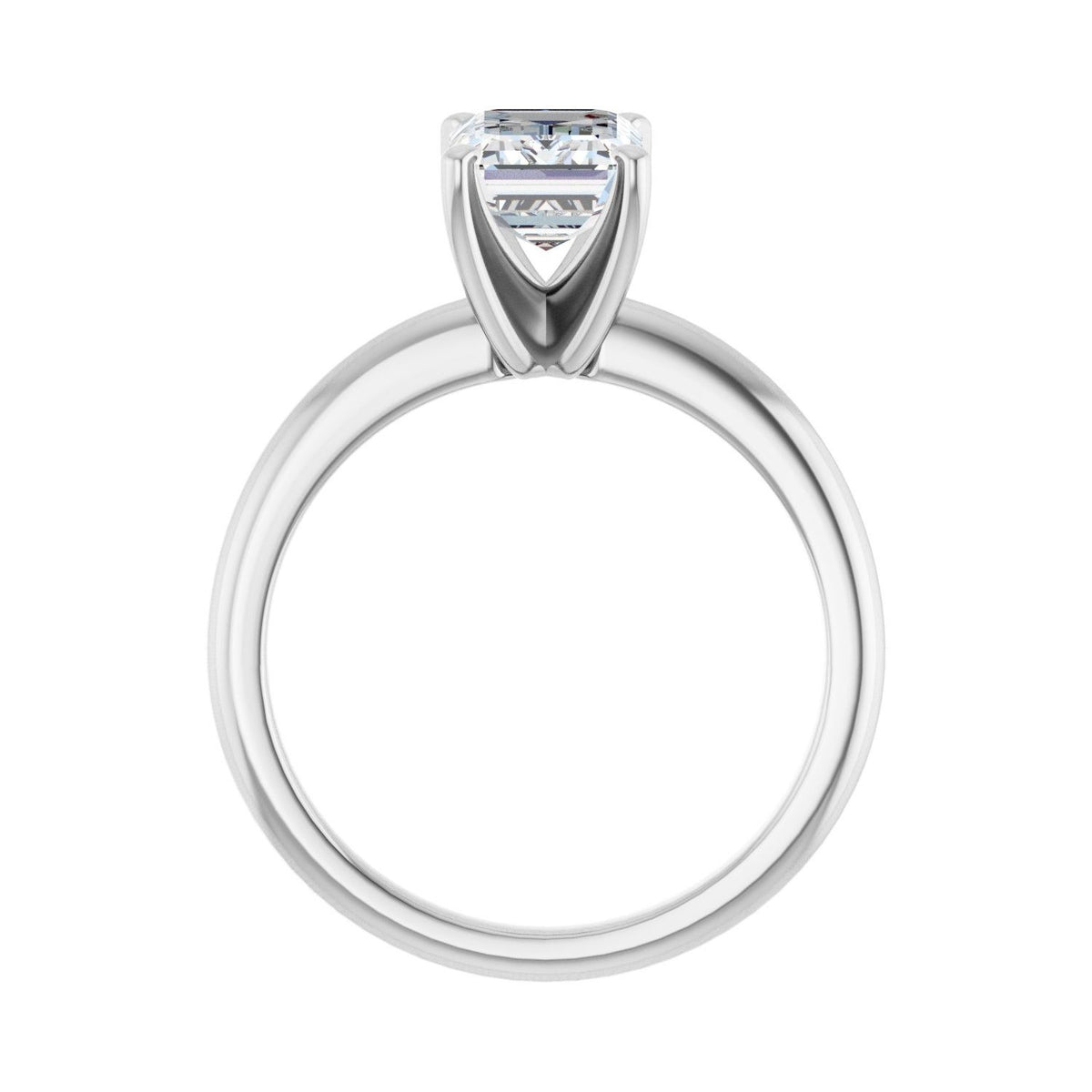 Sapphire Row Lab-Grown Emerald-Cut Diamond Solitaire Engagement Ring - 14K White Gold, 1 3/4 ctw (view 2)