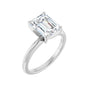 Sapphire Row Lab-Grown Emerald-Cut Diamond Solitaire Engagement Ring - 14K White Gold, 2 1/2 ctw