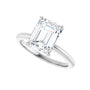 Sapphire Row Lab-Grown Emerald-Cut Diamond Solitaire Engagement Ring - 14K White Gold, 2 1/2 ctw (view 5)