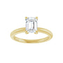 Sapphire Row Lab-Grown Emerald-Cut Diamond Solitaire Engagement Ring - 14K Yellow Gold, 1 1/4 ctw (view 3)