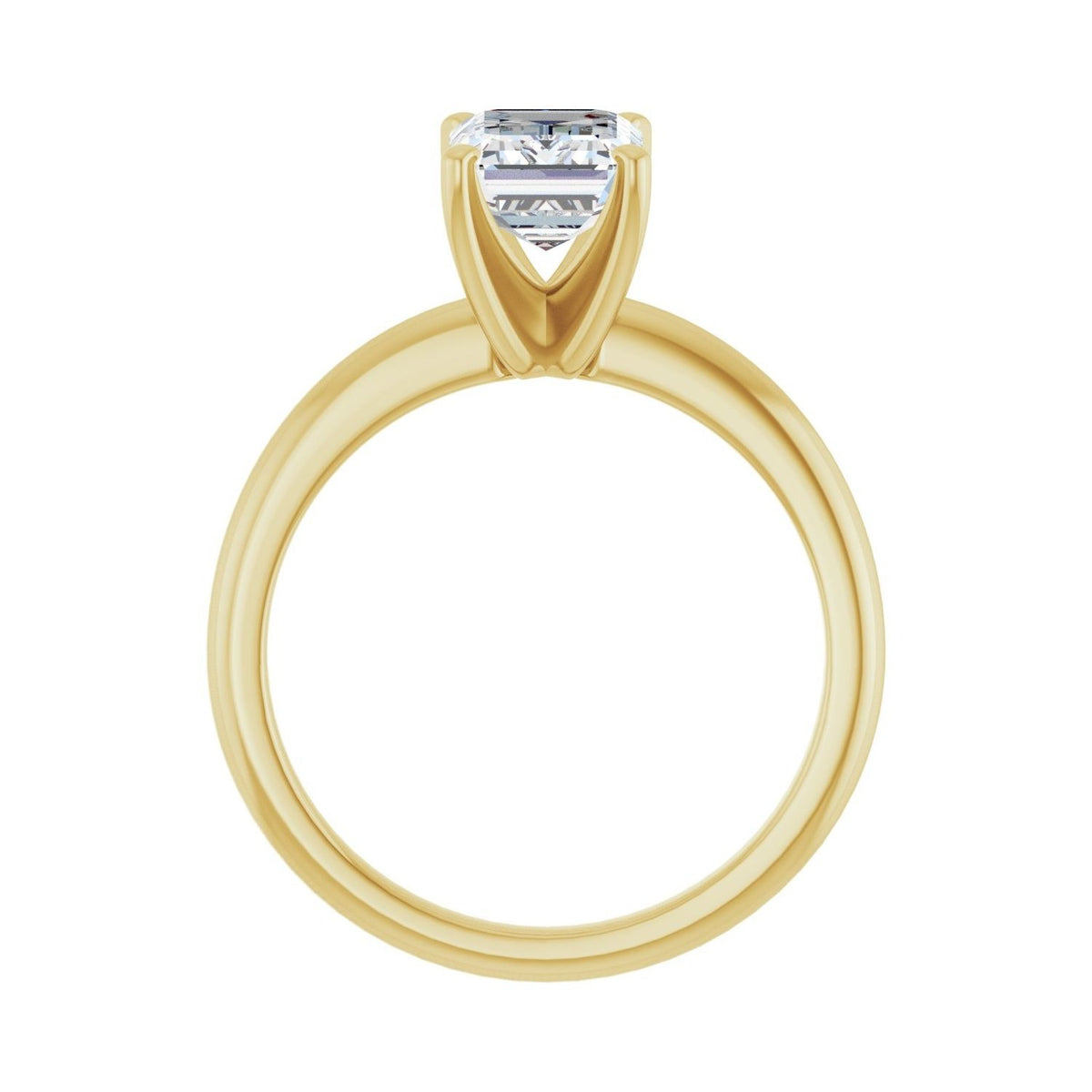 Sapphire Row Lab-Grown Emerald-Cut Diamond Solitaire Engagement Ring - 14K Yellow Gold, 1 3/4 ctw (view 2)