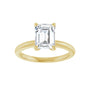 Sapphire Row Lab-Grown Emerald-Cut Diamond Solitaire Engagement Ring - 14K Yellow Gold, 1 3/4 ctw (view 3)