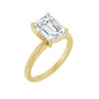 Sapphire Row Lab-Grown Emerald-Cut Diamond Solitaire Engagement Ring - 14K Yellow Gold, 2 1/2 ctw