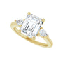 Sapphire Row Lab-Grown Emerald-Cut Diamond Three-Stone Engagement Ring - 14K Yellow Gold, 2 3/4 ctw (view 5)