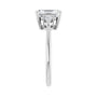Sapphire Row Lab-Grown Emerald-Cut Diamond Three-Stone Engagement Ring - 14K White Gold, 2 ctw (view 4)