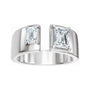Sapphire Row Lab-Grown Emerald-Cut Diamond Two-Stone Engagement Ring - 14K White Gold, 1 1/3 ctw (view 3)